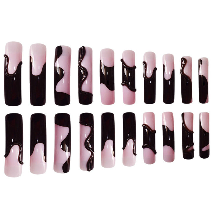 Glamouröse 3D Lange Stiletto Press-On Nägel Karnz