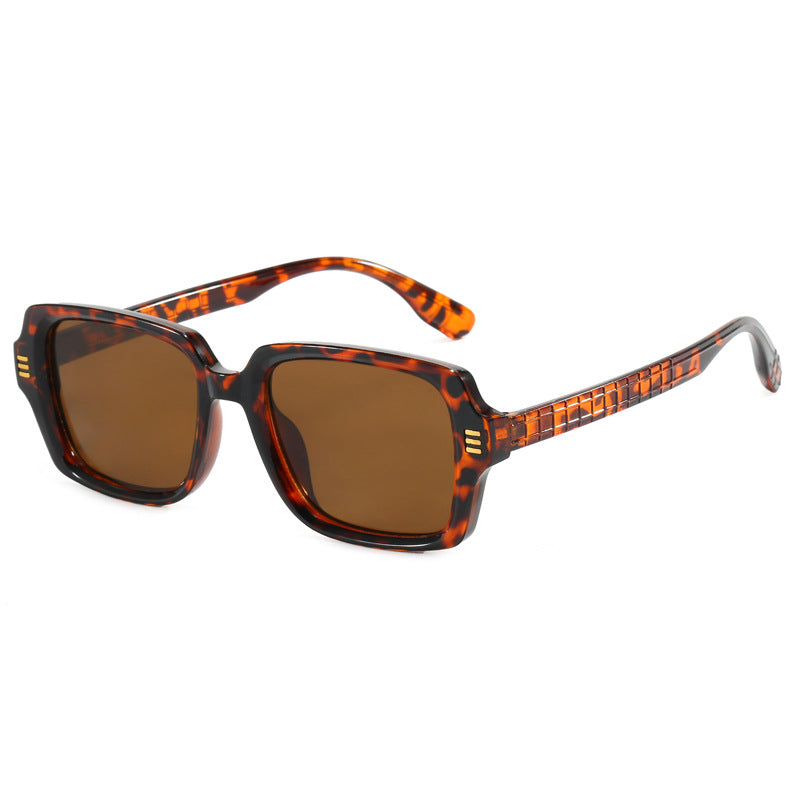 Damen modische quadratische Sonnenbrille mit strukturiertem Rahmen Karnz