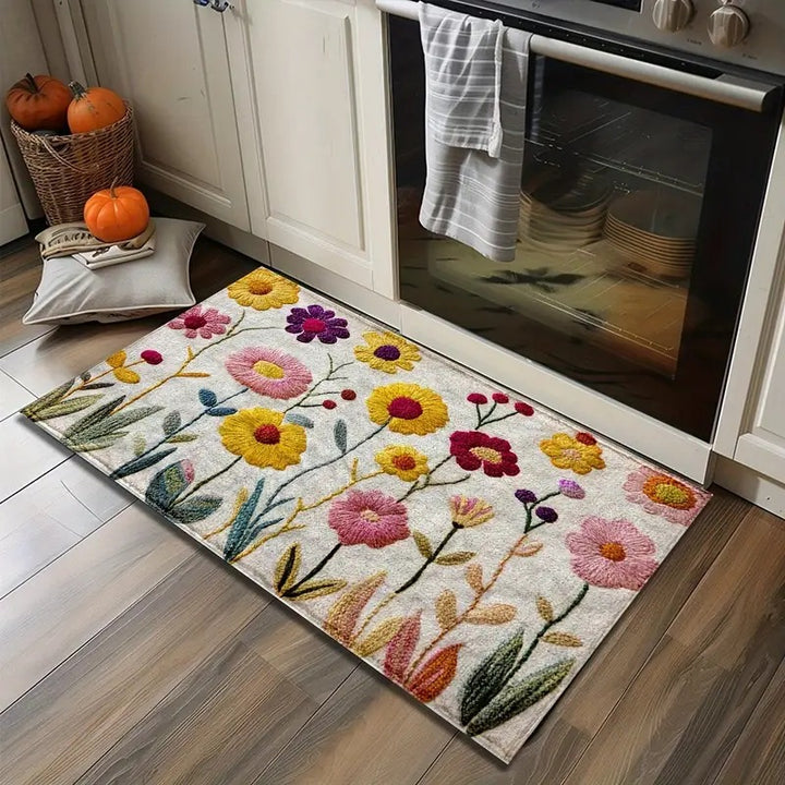 Blumenmuster Willkommensmatte Karnz
