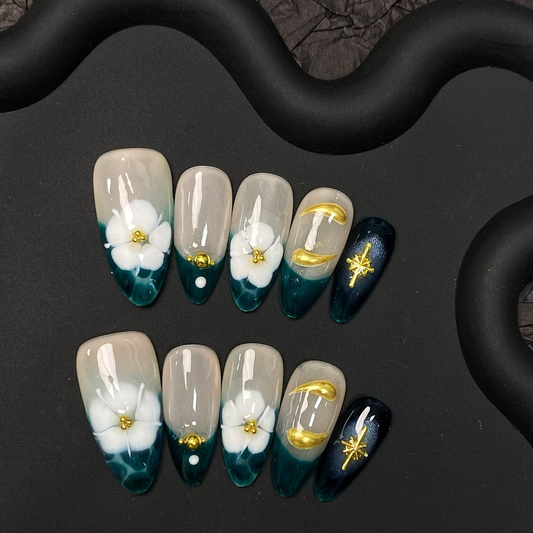 Dekorative Kunst Druck-On Nagelset