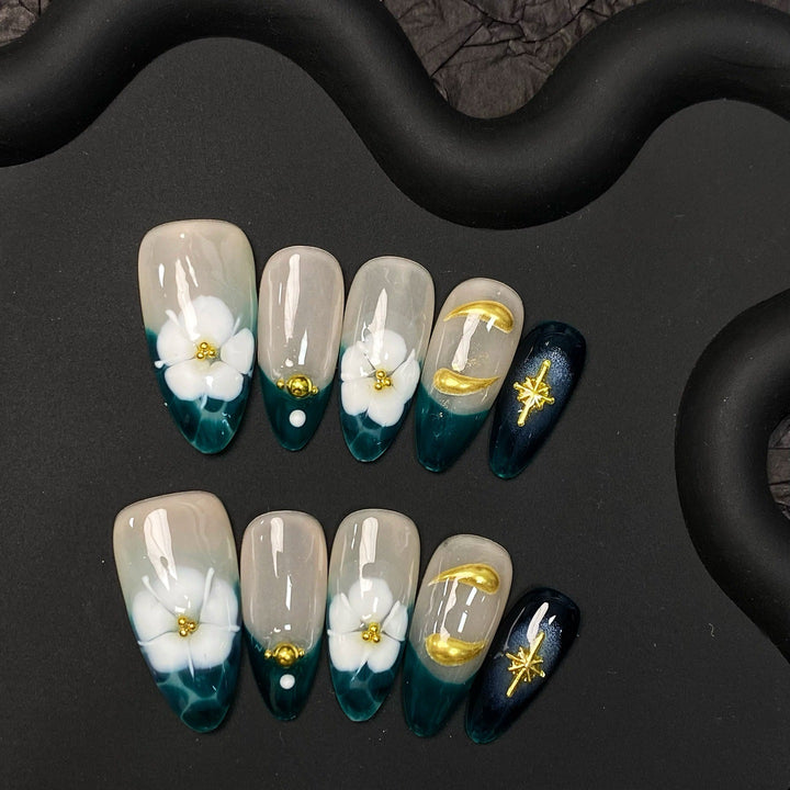 Dekorative Kunst Druck-On Nagelset