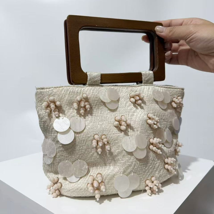 Dekorative Muschel-geschmückte Handtasche