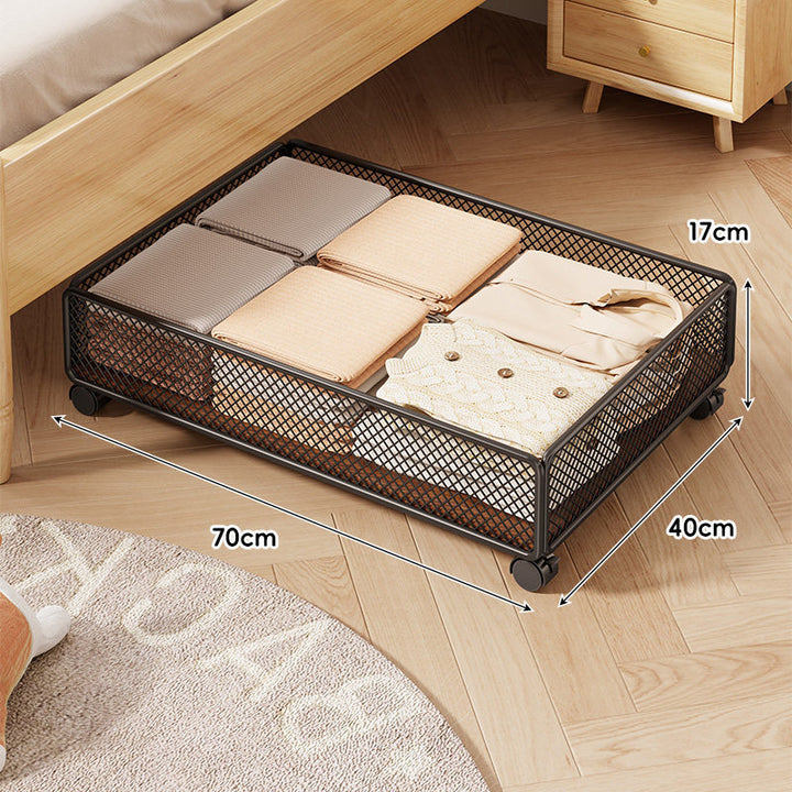 Unter-Bett Rollendes Mesh Lagerdrawer mit verriegelbaren Rollen