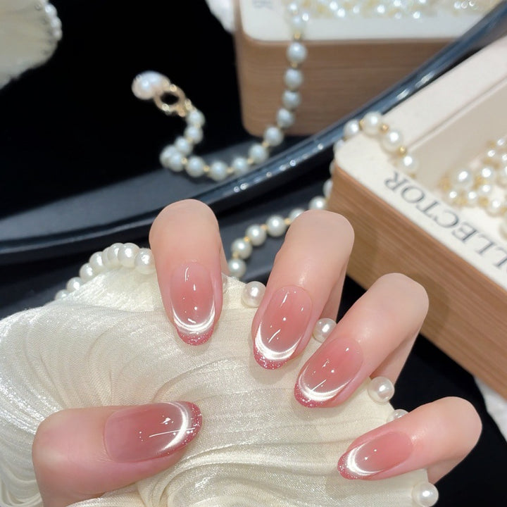 Premium French Tip Press-On Nagel Set