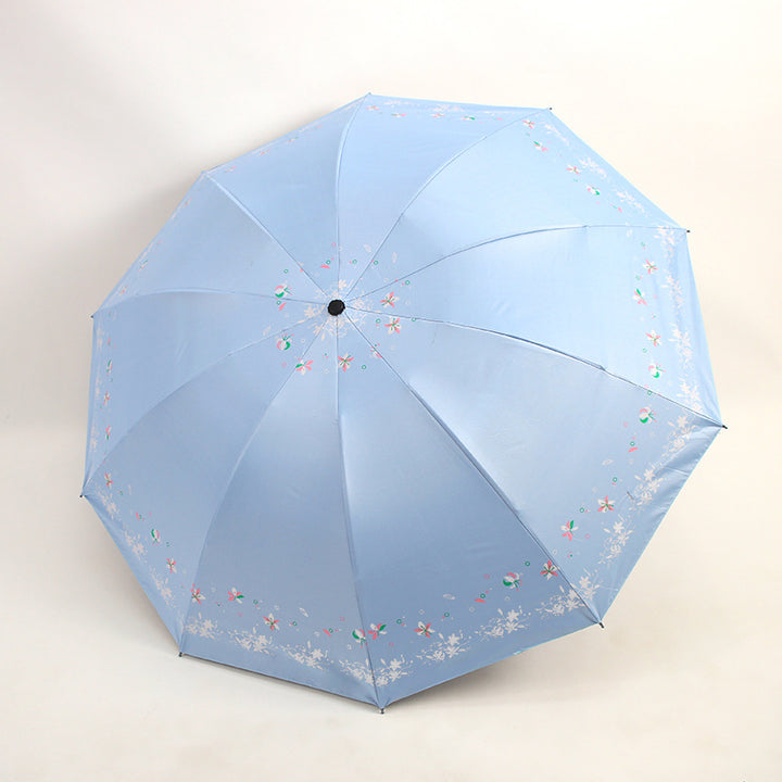 Damen Faltbarer Regenschirm mit floralen Mustern Karnz