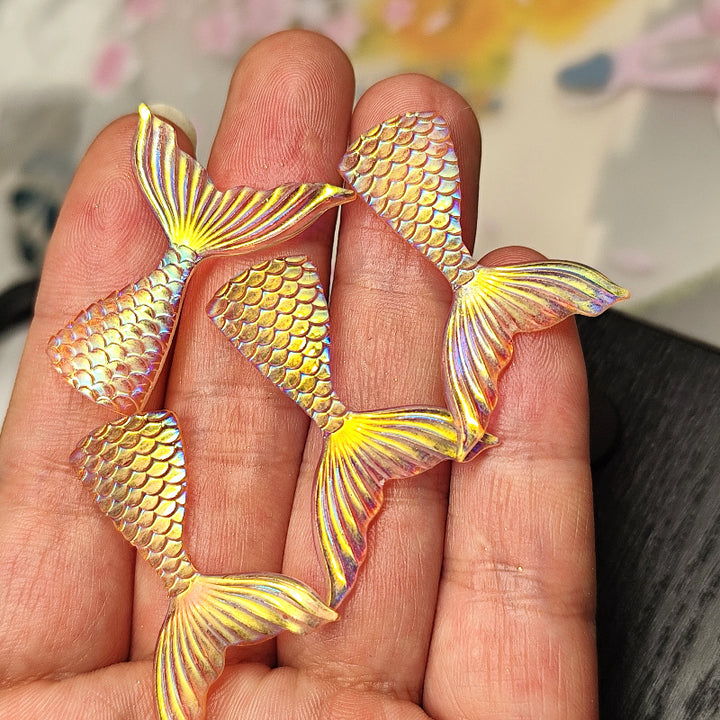 Glitzernde Meeresflossen Dekorationssteine Karnz