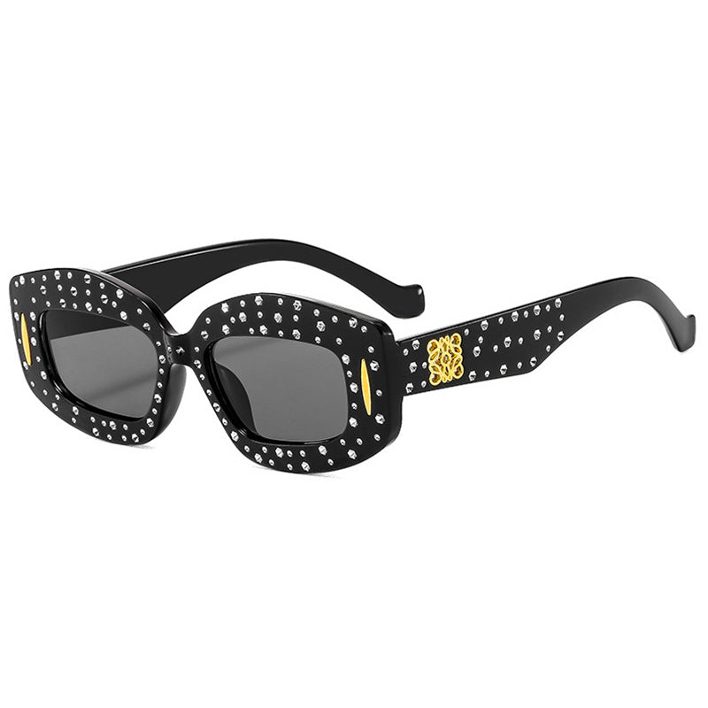 Damen auffällige Sonnenbrille mit glamourösem Strassdetails Karnz