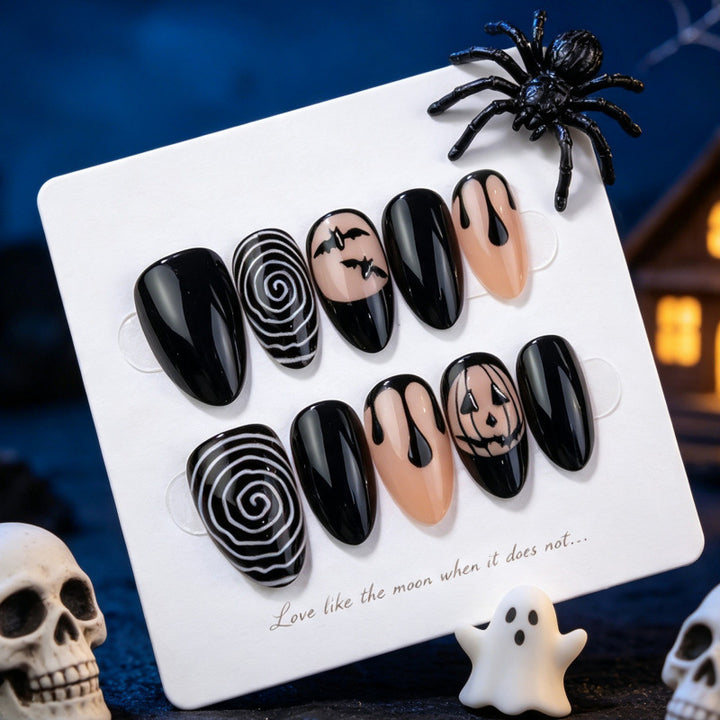Halloween-Themen Glamour Press-On Nagelset