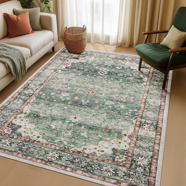 Vintage Blumendesign Teppich
