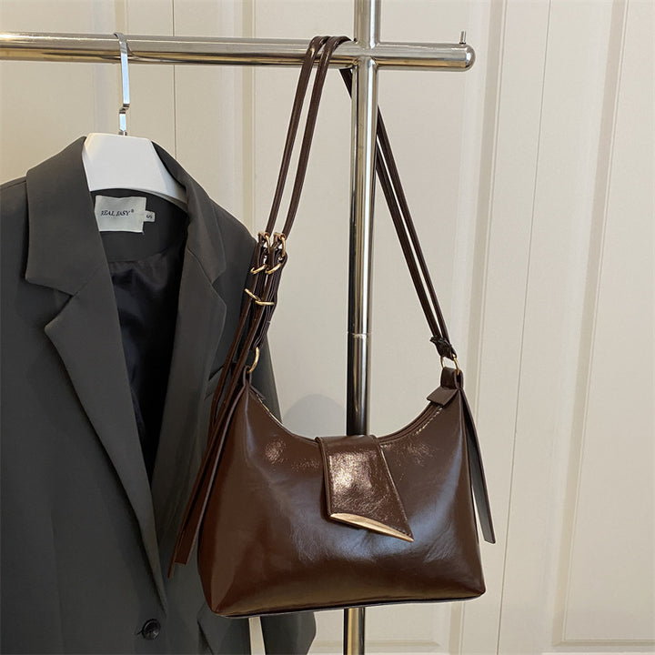 Luxuriöse Patelleder-Schultertasche Karnz