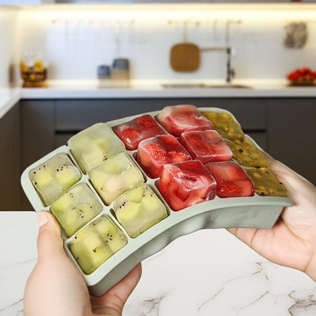 Silikon-Eiswürfelform mit Praktischer Aufbewahrungsbox Karnz