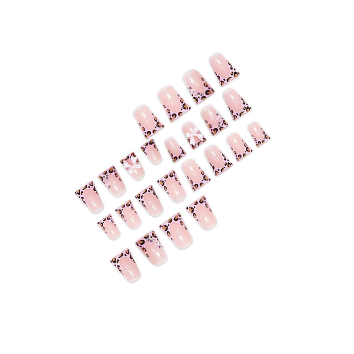 Trendige Tierprint Press-On Nagelset Karnz