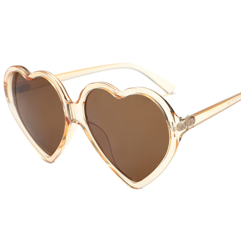 Damen Herzförmige Sonnenbrille mit stylishem Rahmen Karnz