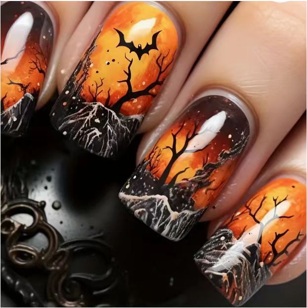 Kreatives Halloween-Themen Nagelkunstset Karnz