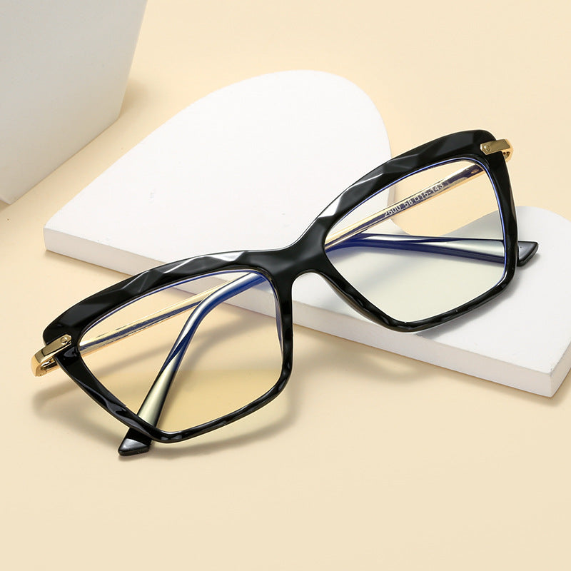 Damen modische große Brille mit elegantem Metallrahmen Karnz