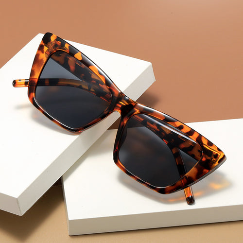 Damen trendige oversized Sonnenbrille mit innovativem transparentem Rahmen Karnz