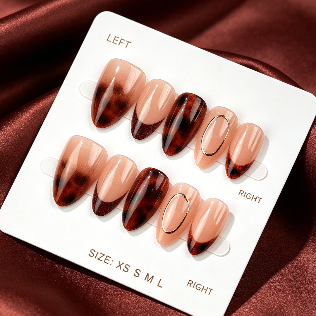 Künstlerische French Tip Druck-Nägel