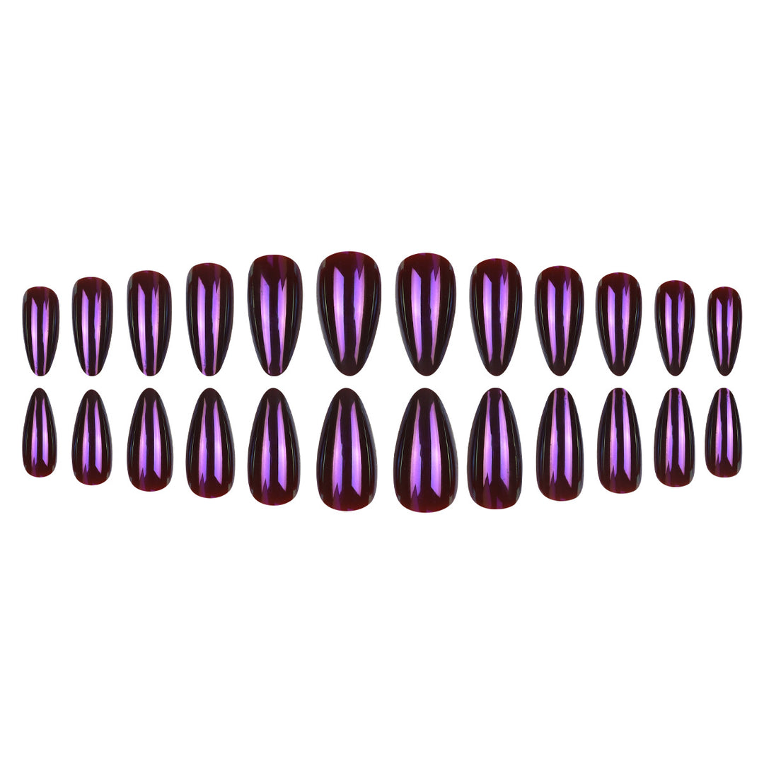 Glänzende lange Stiletto-Nagelkunst Karnz