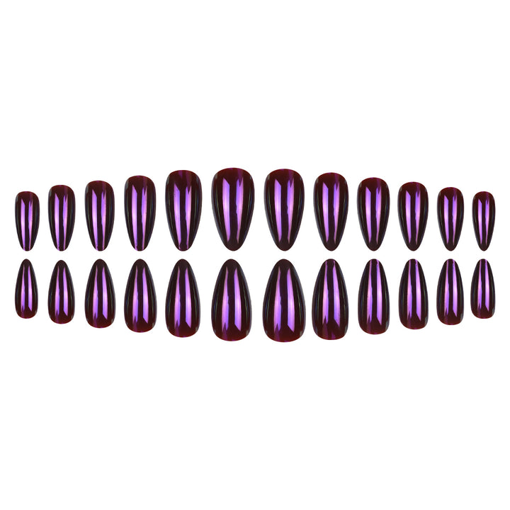 Glänzende lange Stiletto-Nagelkunst Karnz