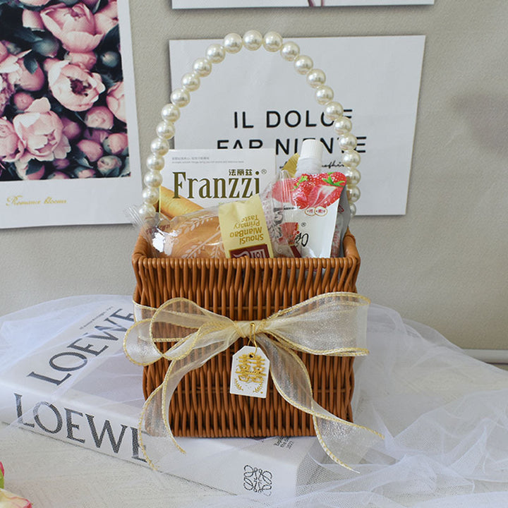 Elegante Handgefertigte Rattan Tragetasche Karnz