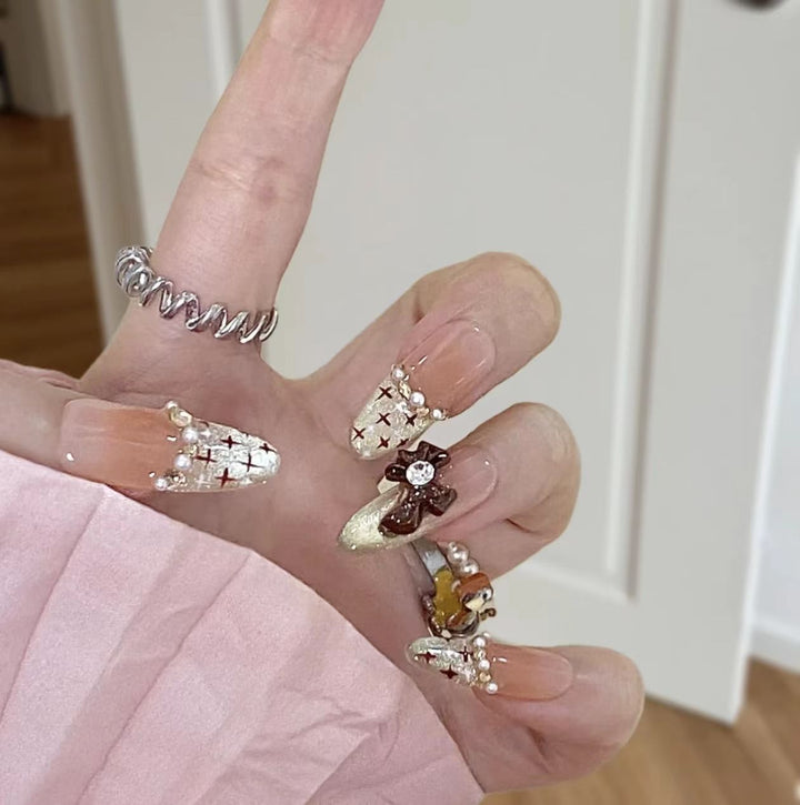 Dekoratives Press-On Nagelset Karnz