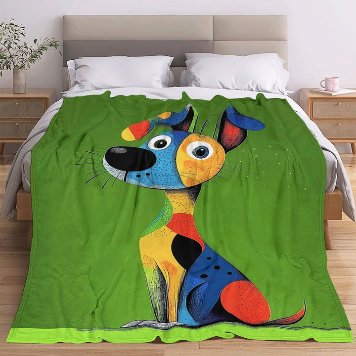 Verspielt Hund-Thema Fleece Decke