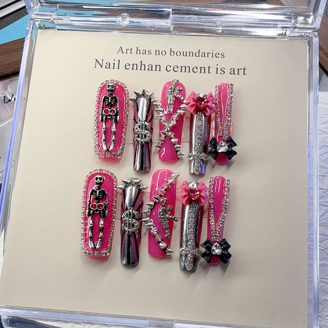 Gothic-Themen Press-On Nagelkunst Set