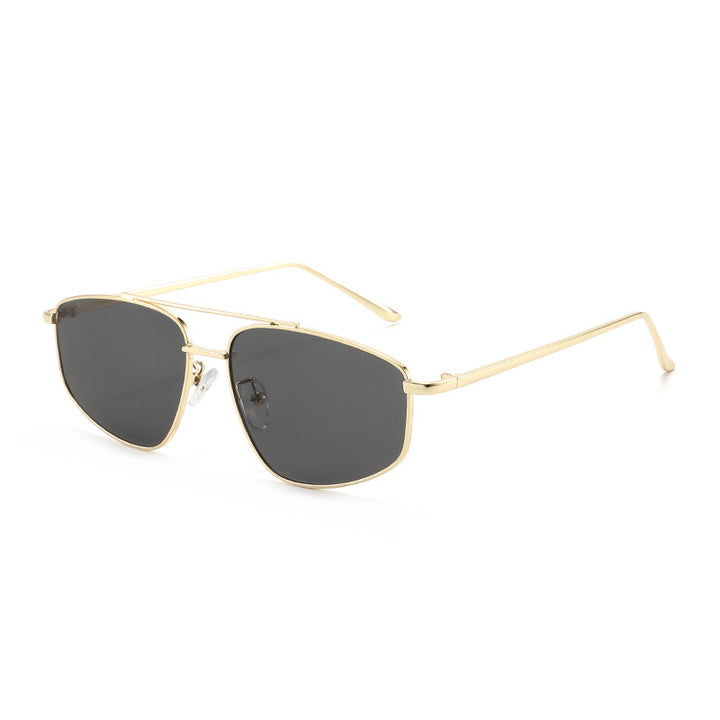 Damen geometrische Sonnenbrille mit hochwertigem Metallrahmen und polarisierenden Gläsern Karnz