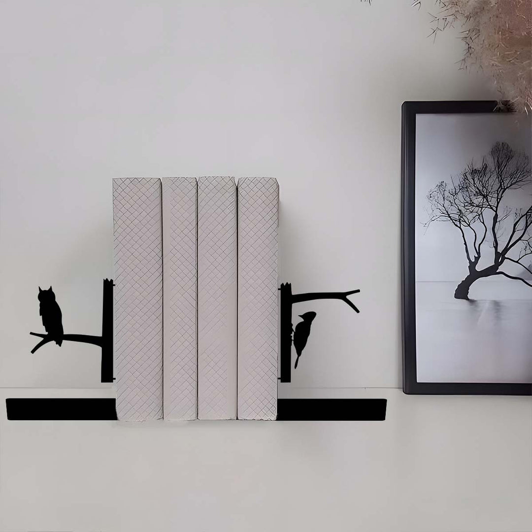 Dekorative vogelthematische Buchstützen