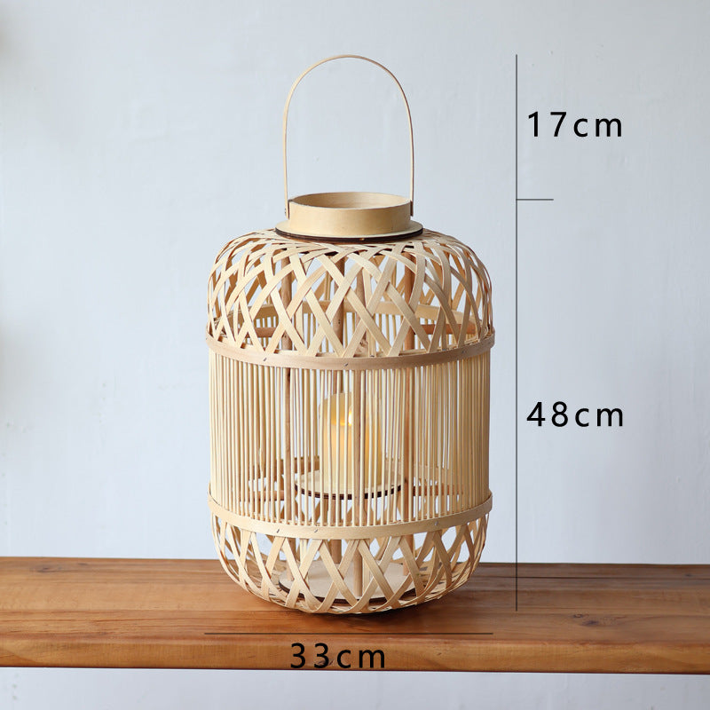 Stilvolle Rattan Laterne Karnz