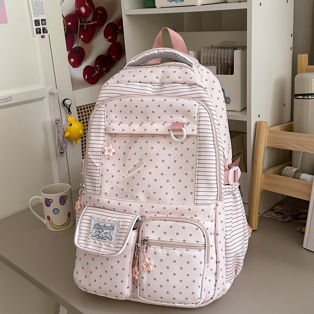 Stylische Multifunktionale Sternenprint Rucksack Karnz