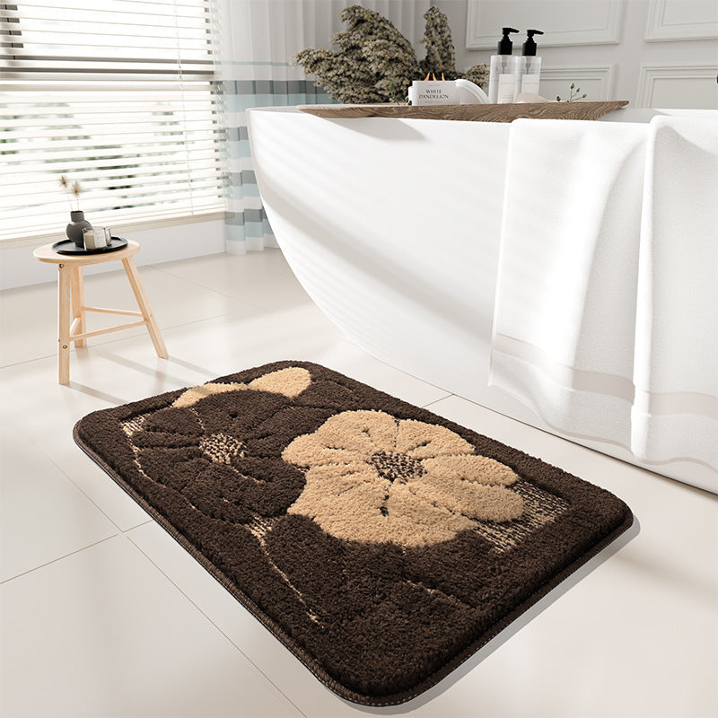 Floral Bedruckte Plüsch-Badmatte
