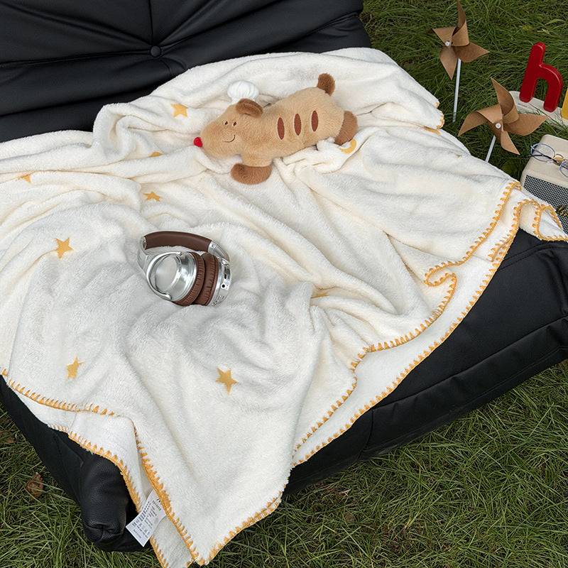 Ultra-weiches plüsch Baby- und Kindwurfdecke mit Sterne- und Tierdruck