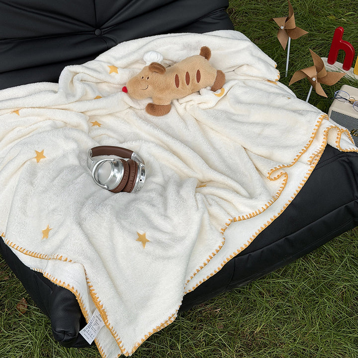 Ultra-weiches plüsch Baby- und Kindwurfdecke mit Sterne- und Tierdruck