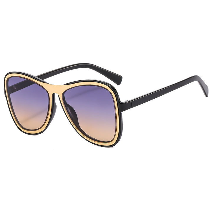 Damen oversized Sonnenbrille mit modernem Schildpatt-Design Karnz