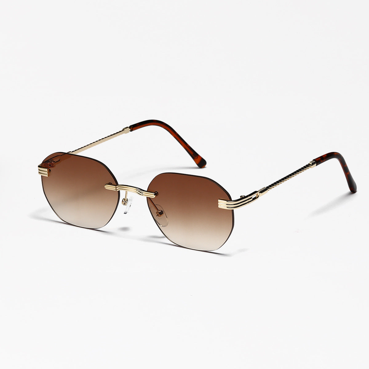 Damen geometrische Sonnenbrille mit elegantem Metallrahmen Karnz