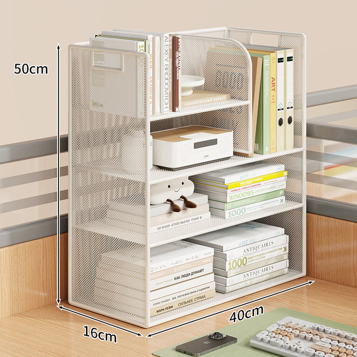 Mesh Desktop Open-Shelf Organizer mit integrierten Griffen und Trennwänden