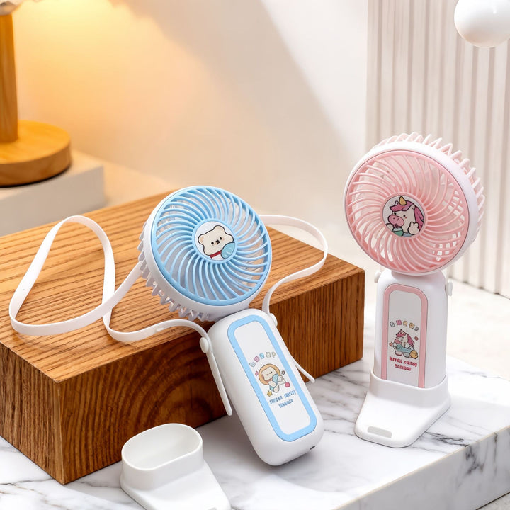 Damen Tragbarer Handventilator mit verspieltem Einhorn-Design Karnz