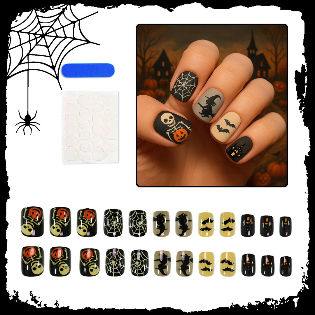 Halloween Kunstnagelset mit kreativen Gruselmotiven Karnz