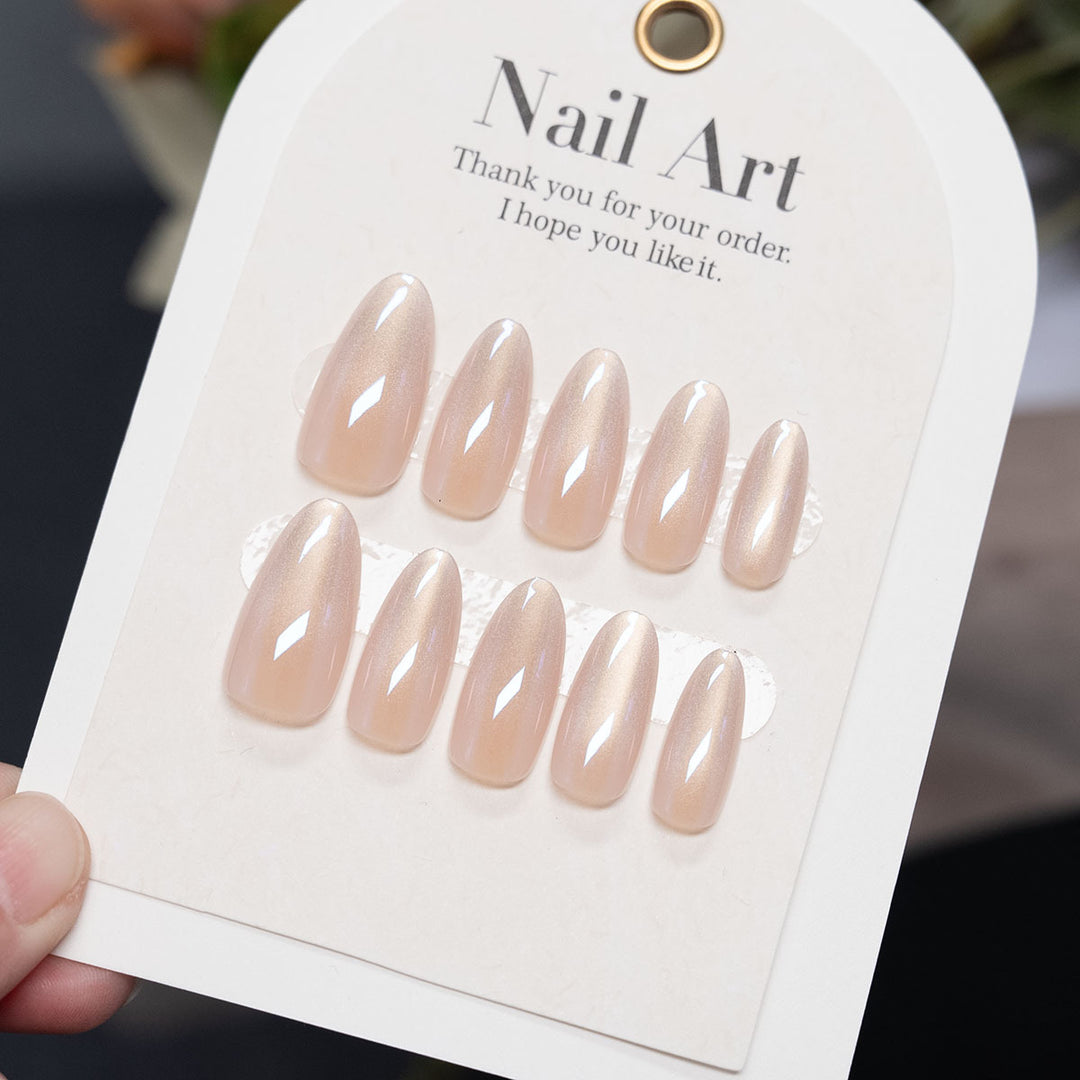 Premium Press-On Nagelset mit natürlichem Finish
