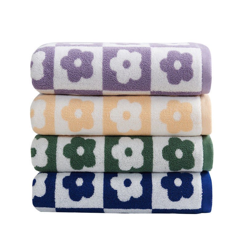 Damen Luxuriöses Frottee-Badehandtuch mit Blumenmuster Karnz