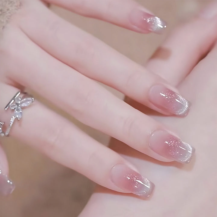 Glitzer Ombre Druck-Kunstnagelspitzen Karnz