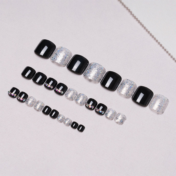 Glitzerndes Strass-Pediküre-Set