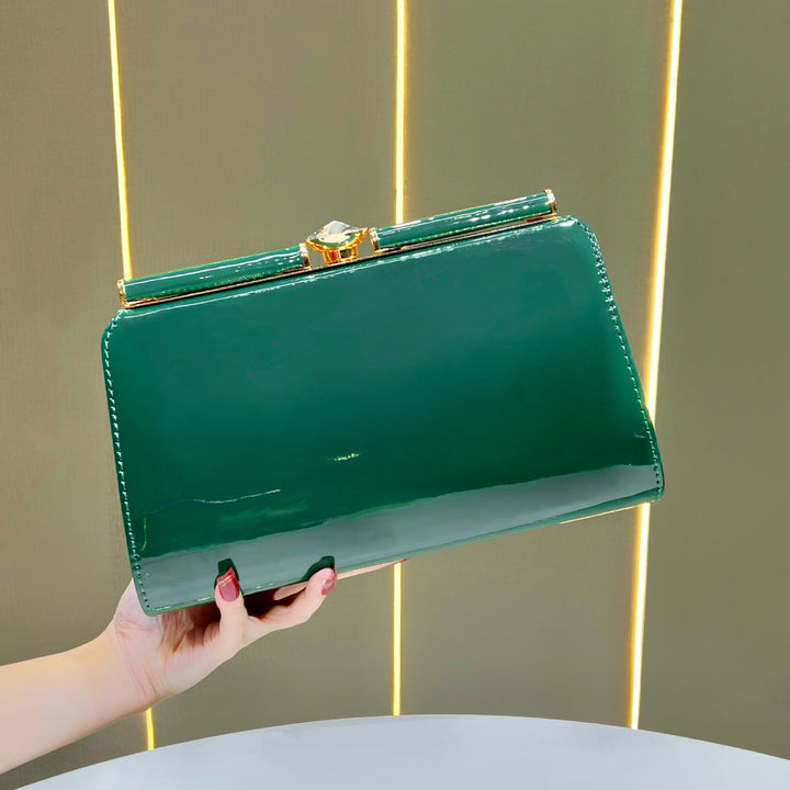 Elegante Patentleder Abend Clutch