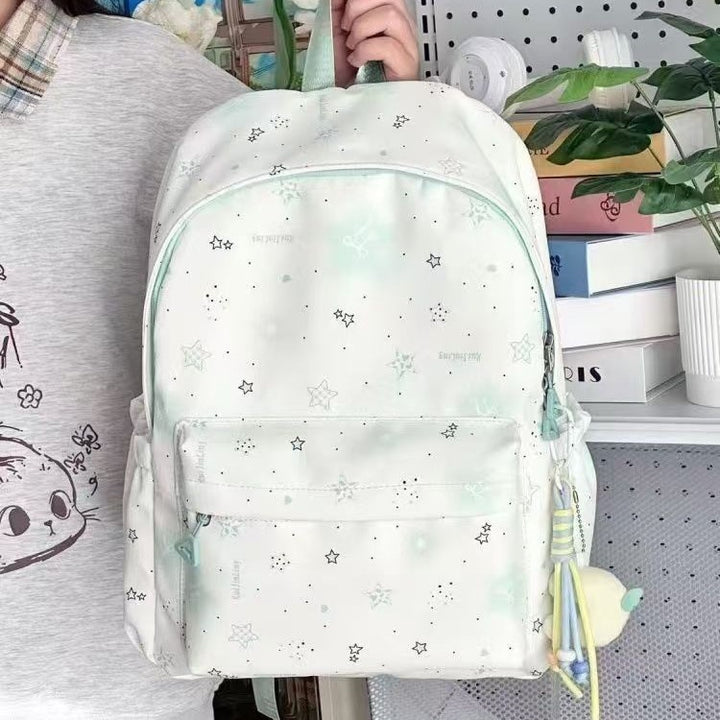 Schulrucksack mit Verspieltem Sternedesign und Mehreren Fächern Karnz