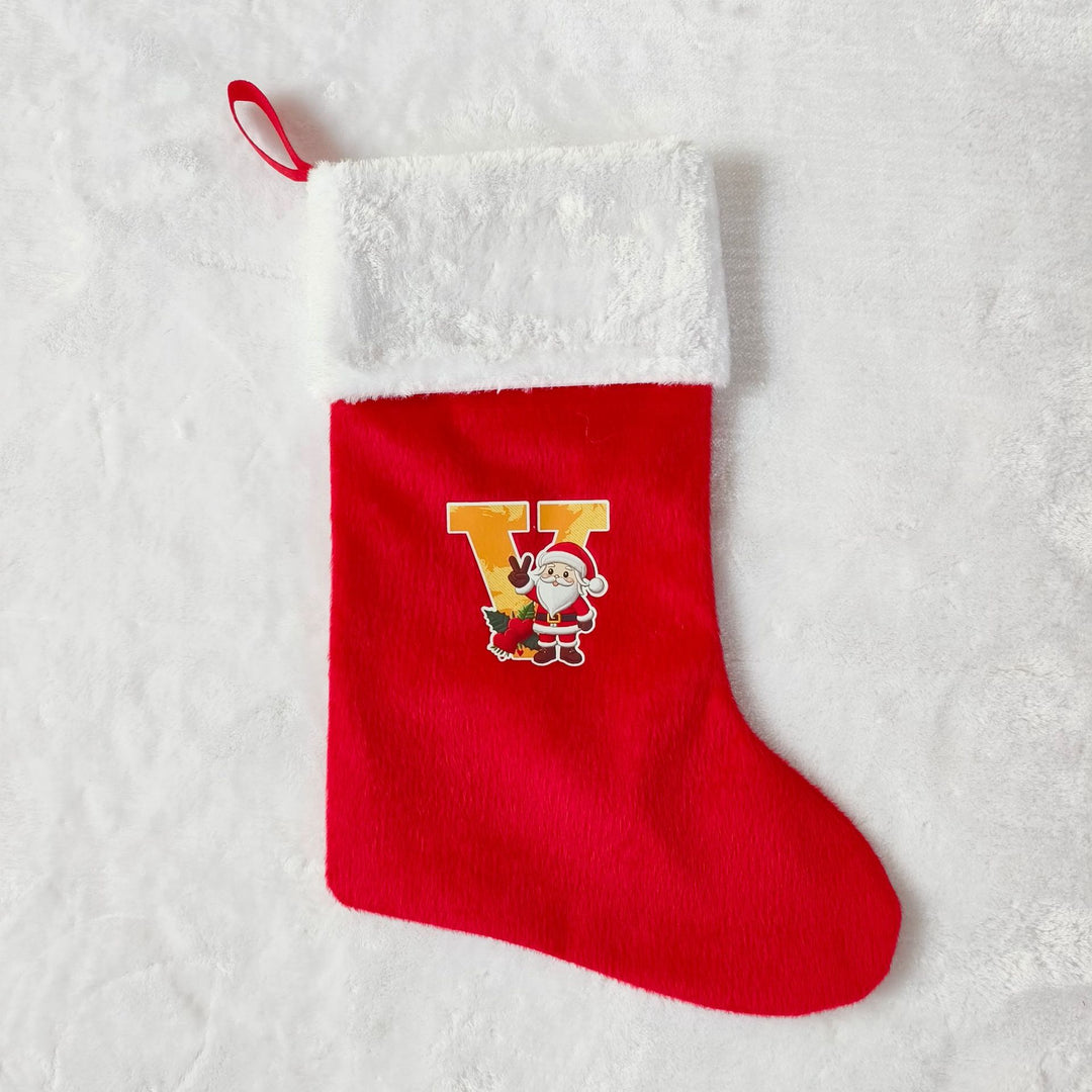Festlicher Weihnachtsstrumpf mit personalisierbarem Motiv