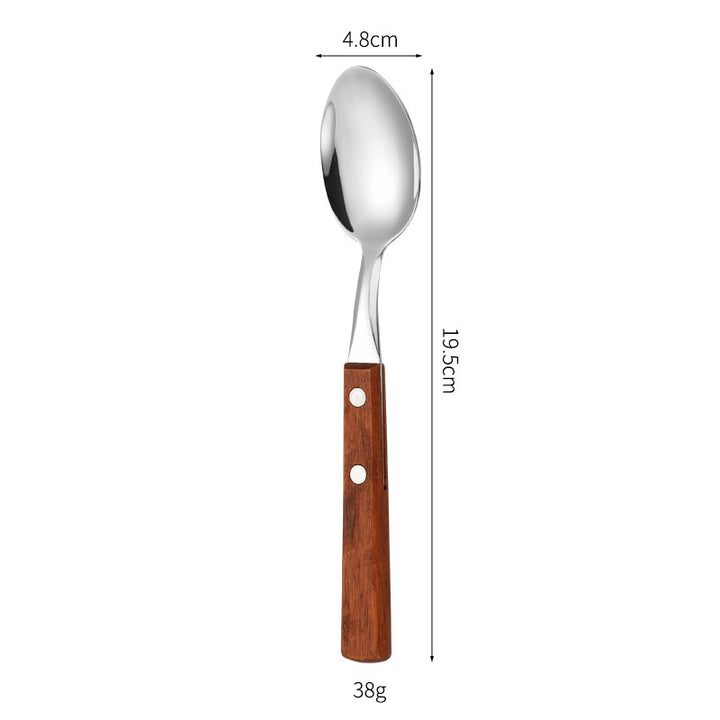 Dessertlöffel mit Ergonomischem Holzgriff Karnz