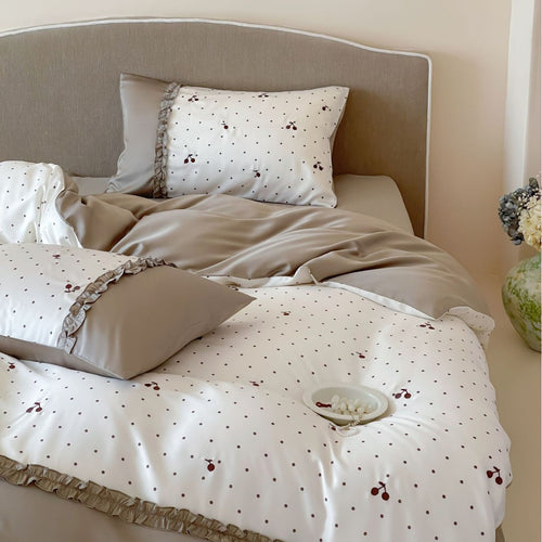 Ruffled Reversible Duvet Cover Set
