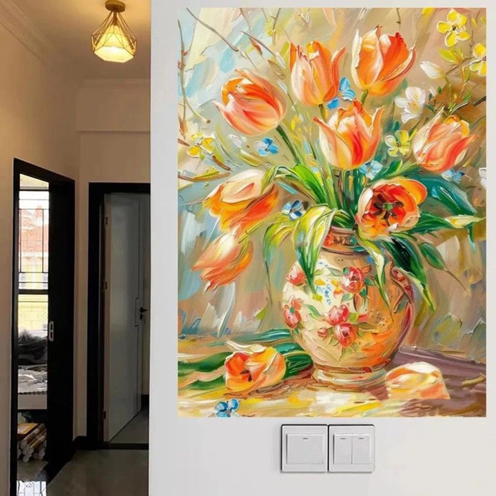 Florale Stillleben Leinwandkunst Karnz