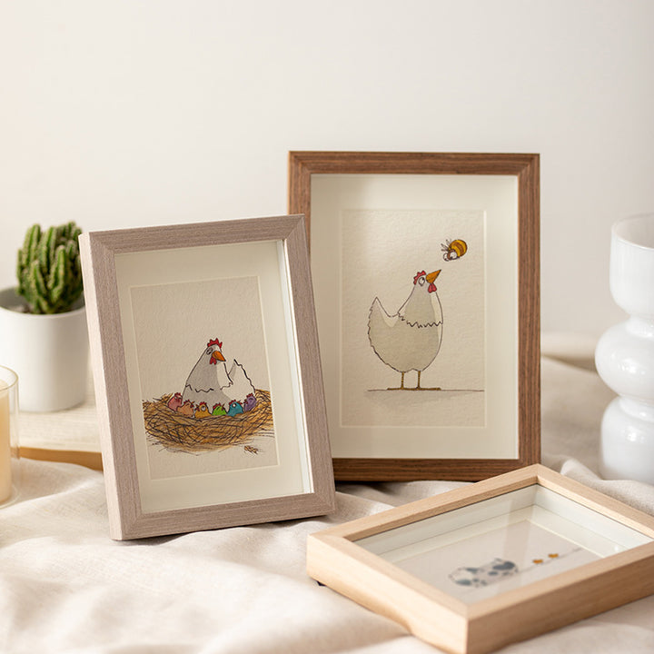 Verspielt Huhn Illustration Rahmen